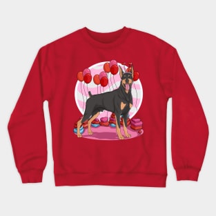 Doberman Pinscher Valentines Day Heart Dogs Puppy Love Crewneck Sweatshirt